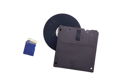 Damaged memory card and floppy disc