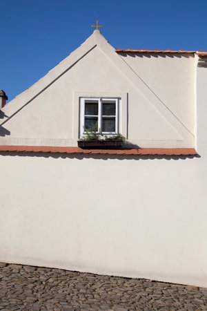 Historical house in prague quarter Novy svet, Czech republic, architecture