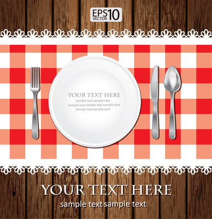 Empty Dinner Plateのイラスト素材