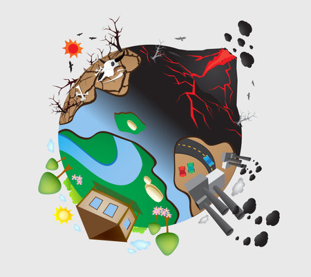Global Warmingのイラスト素材