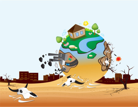 Global Warmingのイラスト素材