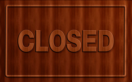 closed sing wood carvingの写真素材