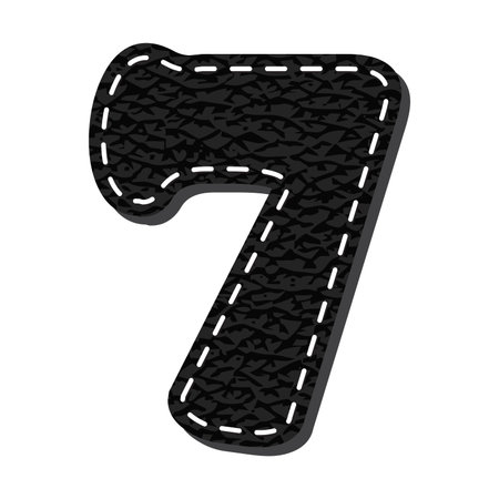 Abstract Numbers Leather Font Vectorのイラスト素材