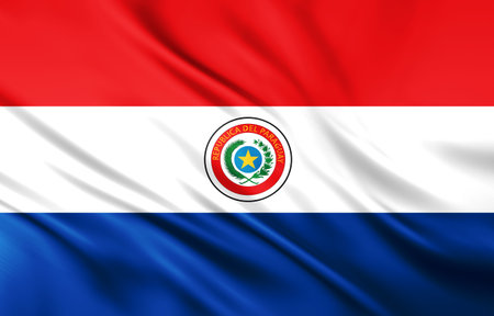 The National Flag of the Paraguayの写真素材