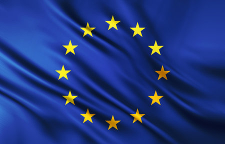 The National Flag of the Europeの写真素材