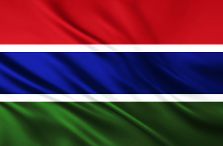 The National Flag of the Gambiaの写真素材
