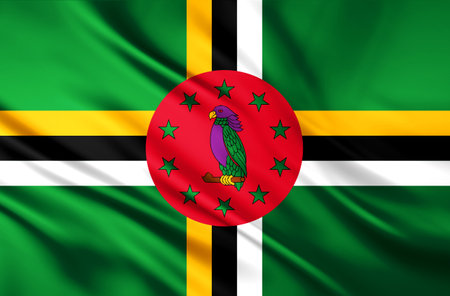 The National Flag of Dominicaの写真素材