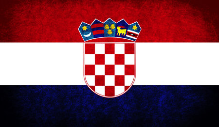 The National Flag of the Croatiaの写真素材