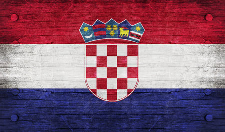 The National Flag of the Croatiaの写真素材