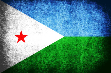 The National Flag of the Djiboutiの写真素材