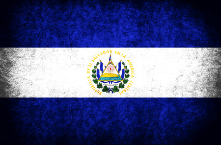 The National Flag of the El Salvadorの写真素材