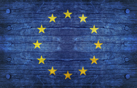 The National Flag of the Europeの写真素材