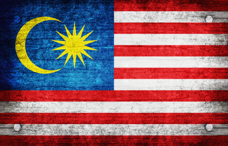 The National Flag of the Malaysiaの写真素材
