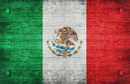 The National Flag of the Mexicoの写真素材