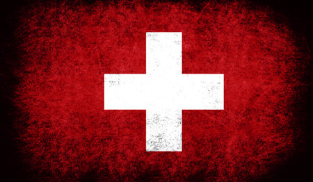 The National Flag of the Switzerlandの写真素材