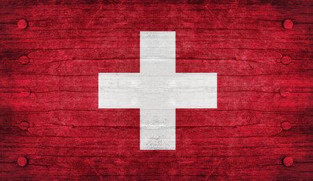 The National Flag of the Switzerlandの写真素材