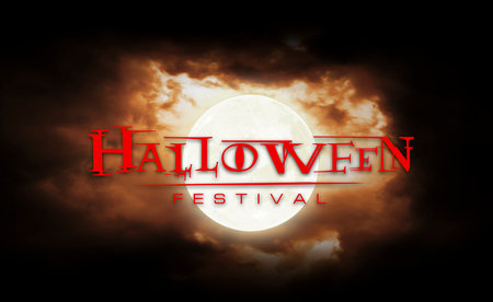 halloween festival illustration and backgroundの写真素材