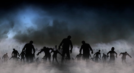 halloween festival illustration and backgroundの写真素材