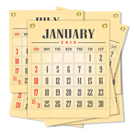 calendar 2016 abstract illustrationの写真素材