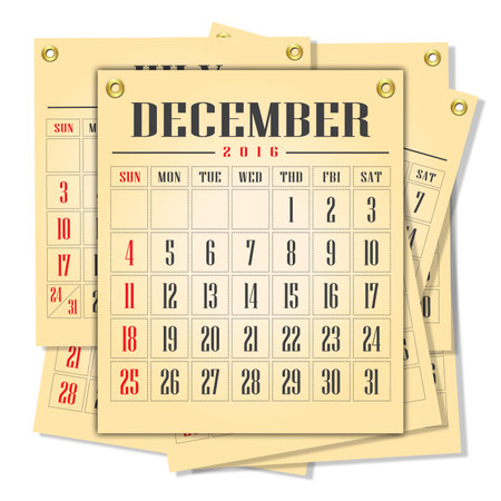 calendar 2016 abstract illustrationの写真素材