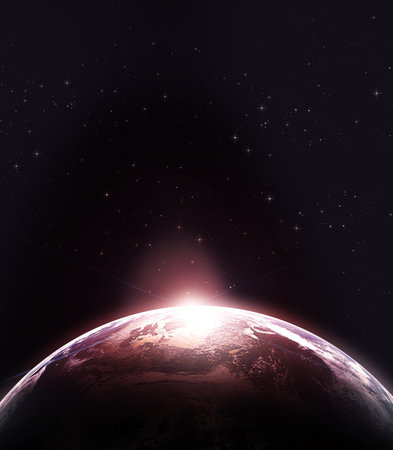 Earth background, Elements of this image furnished by NASAの写真素材
