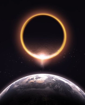 Earth background, Elements of this image furnished by NASAの写真素材