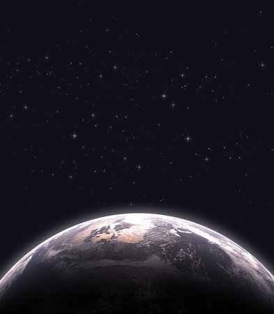 Earth background, Elements of this image furnished by NASAの写真素材