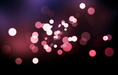 Christmas background. Festive abstract background with bokeh defocused lightsの写真素材