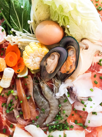 shabu illustrationの写真素材