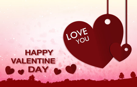 Happy valentine day backgroundの写真素材