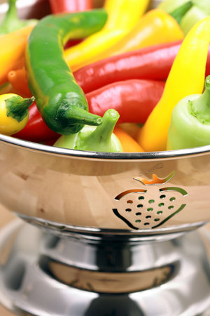 This fabulous medium  size peppers are  prized for the warm, burning sensation when eaten   の写真素材