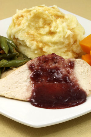 delicious and very healthy turkey breast diner, great and easy way to make a healthy thanksgiving diner ,christmas day or new years eve diner  の写真素材