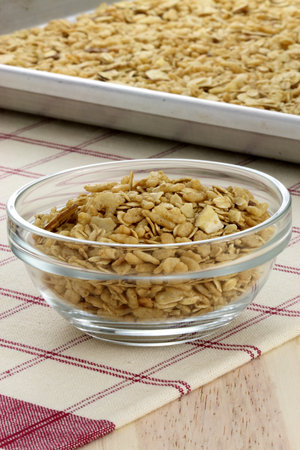 delicious and healthy granola, with lots of dry fruits, nuts and grains