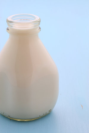 Delicious fresh  milk, on vintage styling.の写真素材