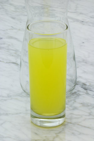Delicious and refreshing pineapple juice made with fresh pineapplesの写真素材