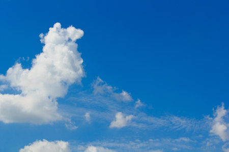 blue sky and white clouds.の写真素材