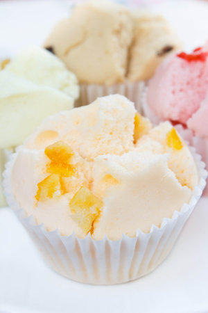 muffin cup cake or cotton-wool cake, dessert thailand.の写真素材