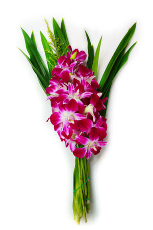 orchid for buddhist religious ceremony, thai traditional.の写真素材