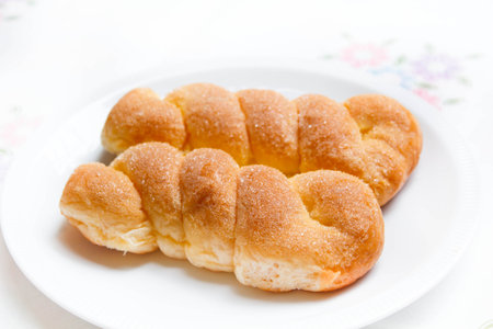 Sweet buns with butter and sugar, thai style.
