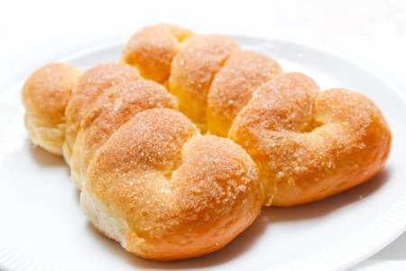 Sweet buns with butter and sugar, thai style.の写真素材
