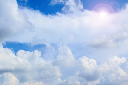 clouds in the blue sky is very beautiful.の写真素材
