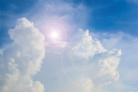 clouds in the blue sky is very beautiful.の写真素材