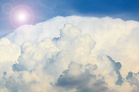clouds in the blue sky is very beautiful.の写真素材