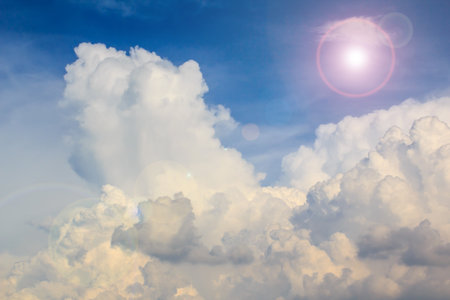 clouds in the blue sky is very beautiful.の写真素材