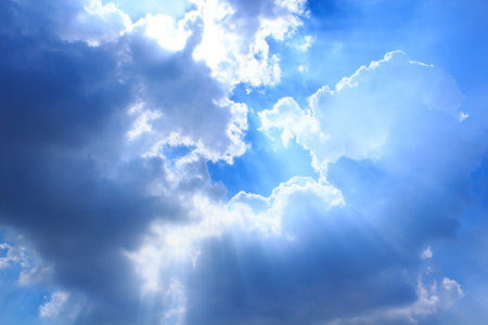 clouds in the blue sky is very beautiful.の写真素材
