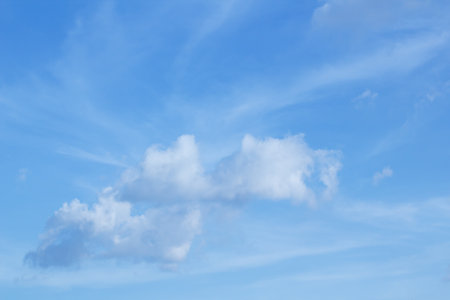 clouds in the blue sky is very beautiful.の写真素材
