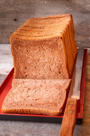 Loaf of bread, chocolate bread thai style.の写真素材