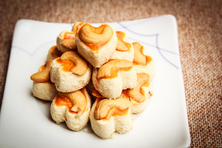 Cookies Singapore (thai name), Heart-shaped cookies.の写真素材