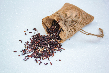 Purple rice berry, clean food, healthy eating.の写真素材