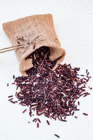 Purple rice berry, clean food, healthy eating.の写真素材